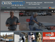 Tablet Screenshot of crossbreezescreens.com